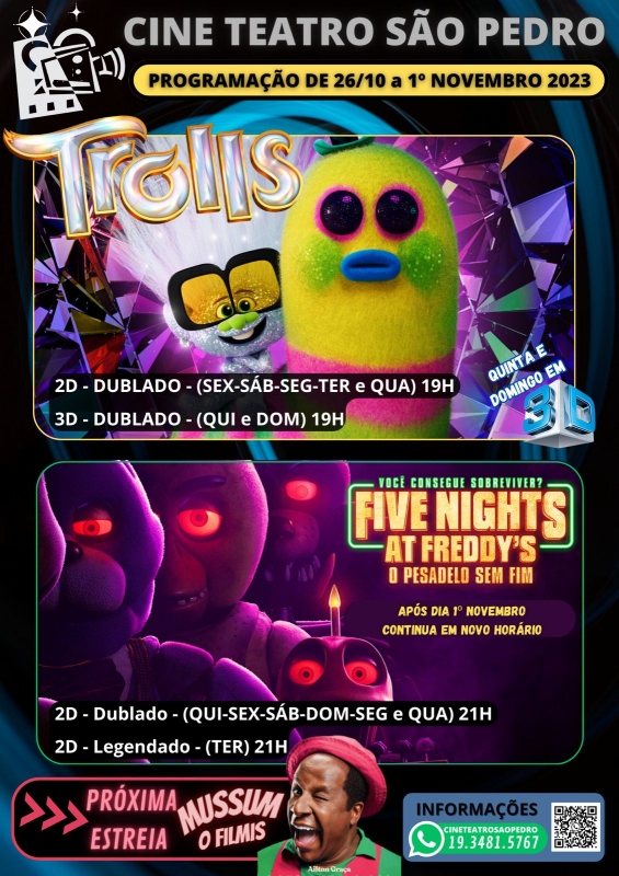 Five Nights At Freddy's: O Pesadelo Sem Fim - 26 de Outubro de 2023